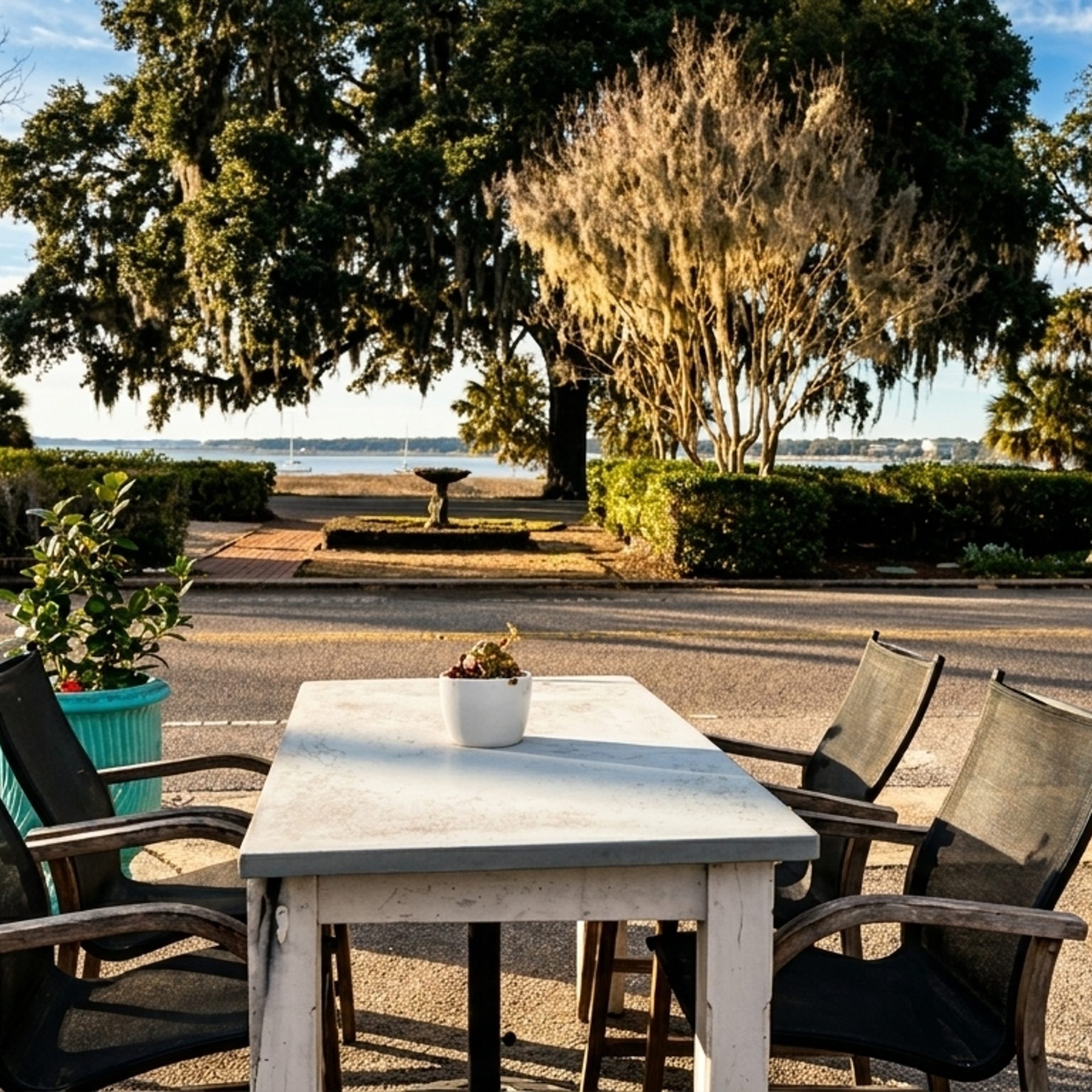 Patio Seats on the River